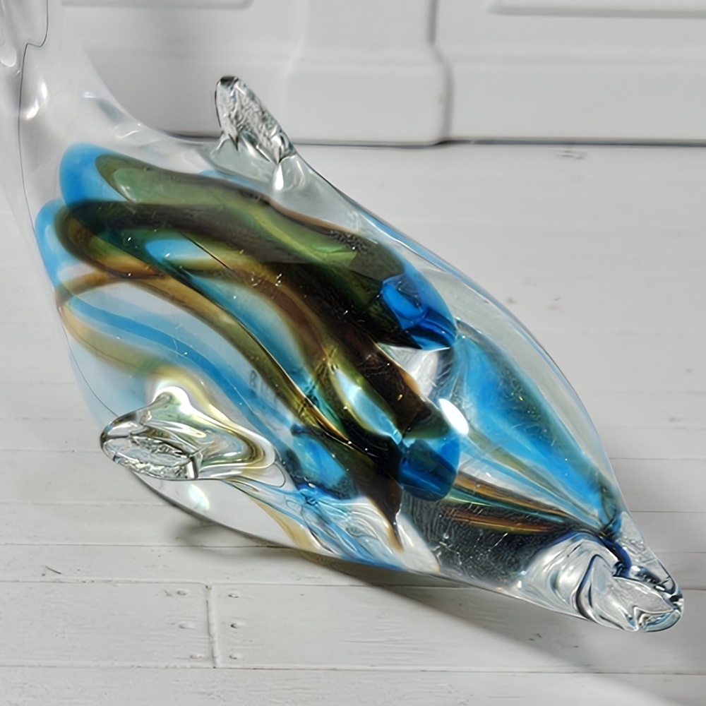 Hand Blown Glass Dolphin